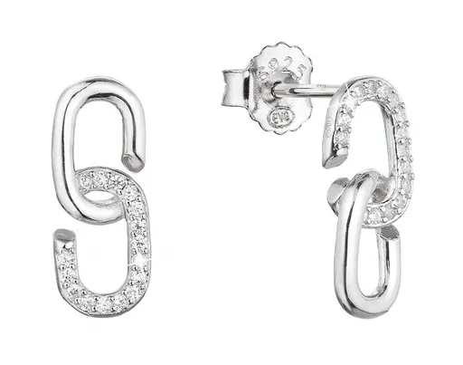 Evolution Group - Pavona Originální visací náušnice Očka se zirkony 11439.1 crystal