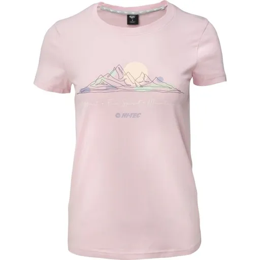 Hi-Tec VILDI Dámské bavlněné triko, růžová, velikost
