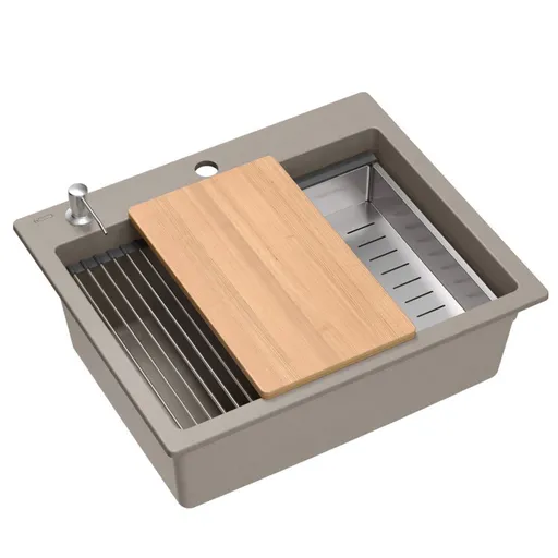 Quadron Granitový dřez KURT 110 WORKSTATION BEIGE ZLE-09040