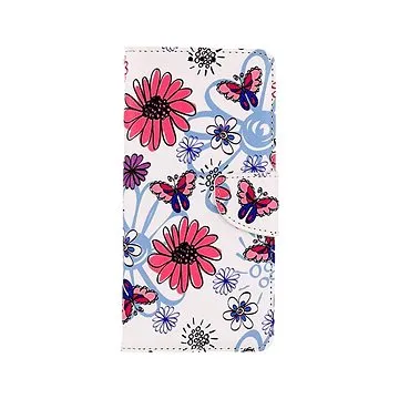 TopQ Pouzdro Vivo Y35 knížkové Flowers 85387 (85387)