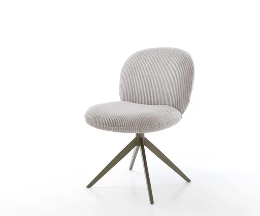 Otočná židle Nube-Flex Cord Stříbrnošedá Křížový rám široký