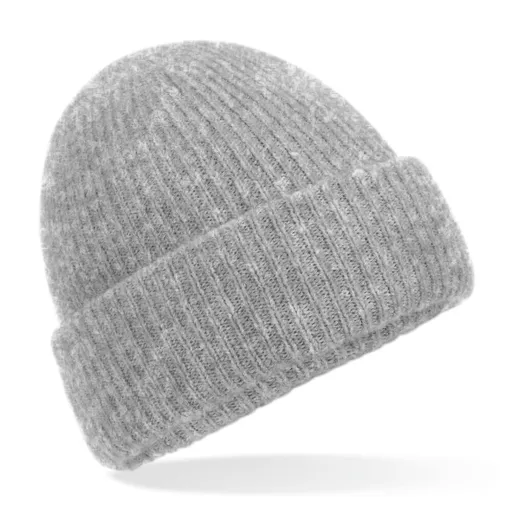 Beechfield Pohodlná pletená zimní čepice - Šedý melír