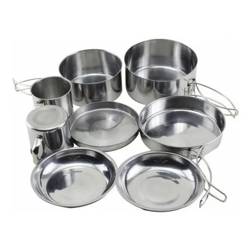 HIGHLANDER PEAK WEEKENDER COOKWARE Sada na vaření, stříbrná, velikost
