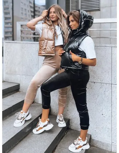 Dámská prošívaná vesta ASHE tmavě béžová