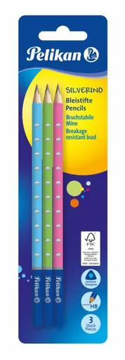 Pelikan - Tužka HB, Silverino, 3 ks, trojhranná