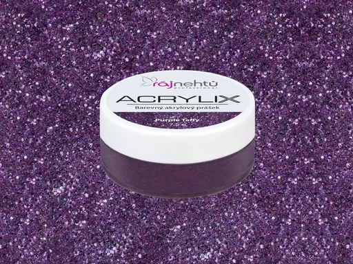 Ráj nehtů Akrylový prášek ACRYLIX 7,5 g - Purple Taffy