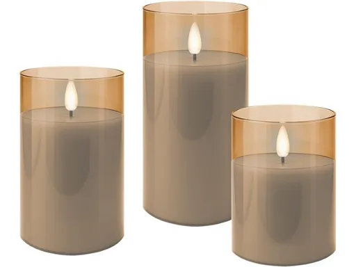 Vosková LED svíčka GOOBAY 77756 sada 3ks