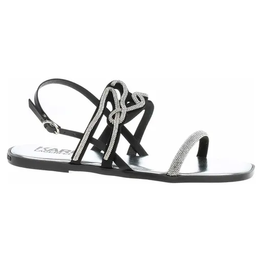 Dámské sandály Karl Lagerfeld KL87425 GSL heavy glitter silver 37