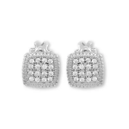 Soliter Čtvercové náušnice pecky z bílého zlata 745 239 001 01047 0700000