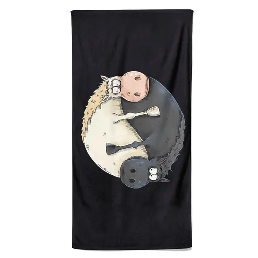 Osuška Jin Jang – koně (Velikost osušky: 70x140cm)