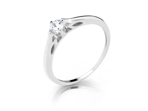 Cutie Jewellery Něžný zásnubní prsten z bílého zlata Z6887-2411-10-X-2 52 mm