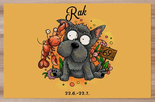 Prostírání Psí znamení – rak