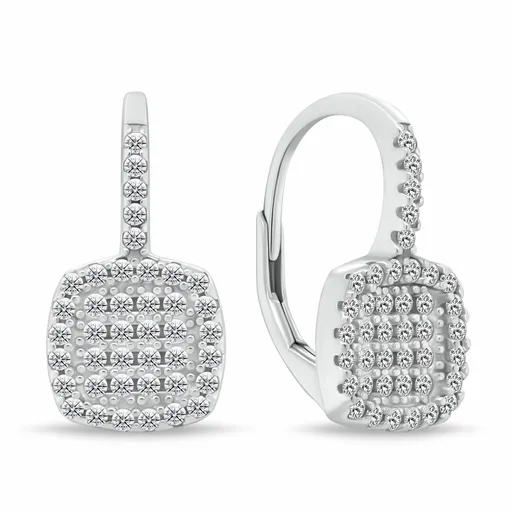 Brilio Silver Slušivé stříbrné náušnice se zirkony EA341W