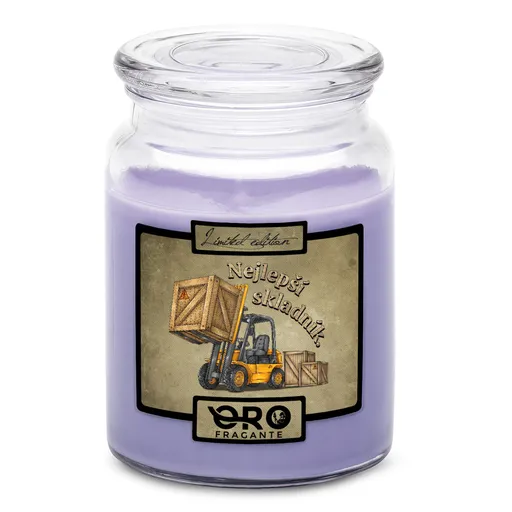 Svíčka Nejlepší skladník (Vůně svíčky: Levandule)