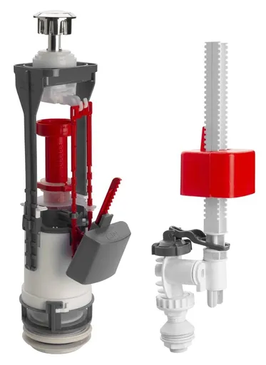 SAPHO Splachovací souprava s DUAL tlačítkem, spodní napouštění 1/2", chrom