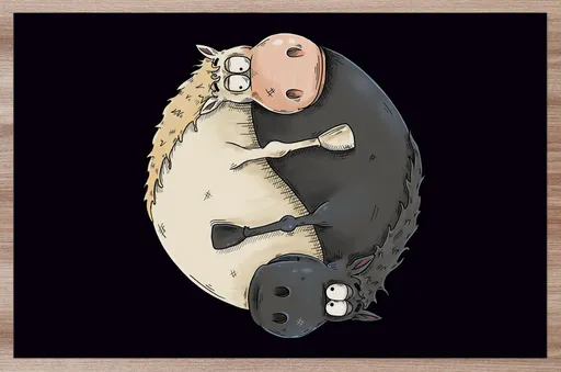 Prostírání Jin Jang – koně