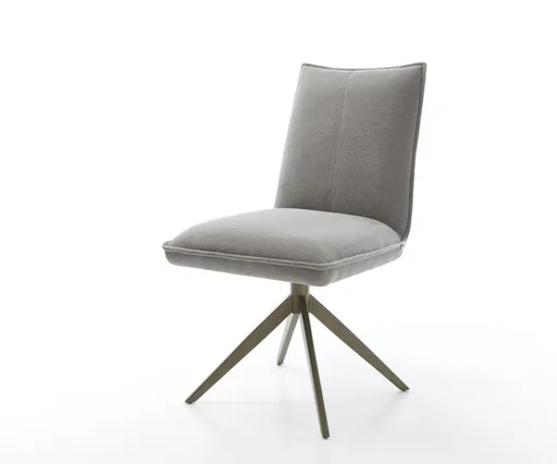 Jídelní židle Lelio-Flex tkanina Měkký šedá křížová podnož