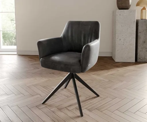 Otočná židle Xana-Flex s područkami křížová podnož široká kov