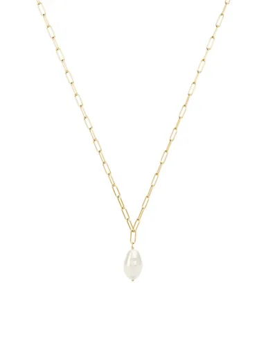 Furiosa Pozlacený náhrdelník s přívěskem pravé perly Divine SN-DIVINE-G