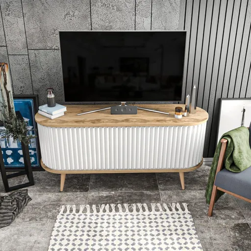 TV stolek Stor - Oud Oak, White