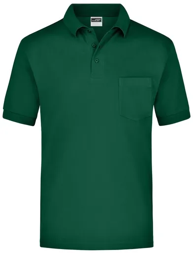 James & Nicholson (Daiber) Pánská polokošile s kapsičkou JN026 - Tmavě zelená | L