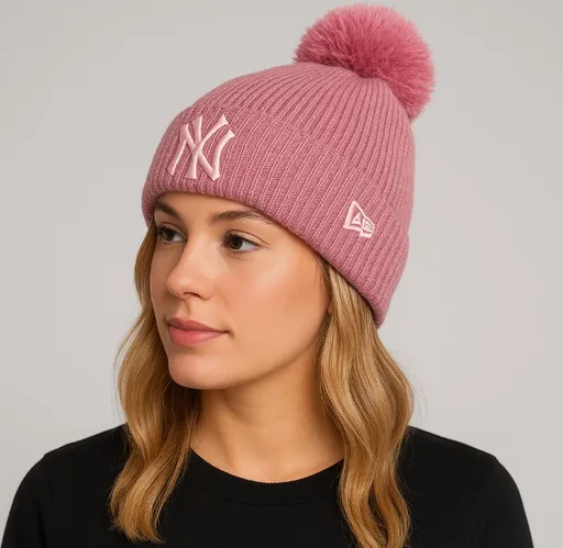 Dětský kulich New Era Youth Eng Fit Knit NY Yankees Pink - UNI