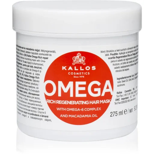Kallos KJMN Professional Omega vyživující maska na vlasy s omega 6 komplexem a makadamia olejem 275 ml