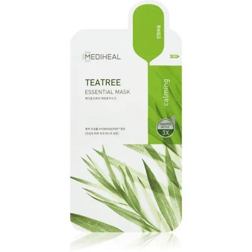 MEDIHEAL Essential Mask Teatree zklidňující plátýnková maska proti akné 24 ml