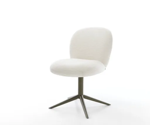 Jídelní židle Nube-Flex bouclé měkký béžová podnož kříž