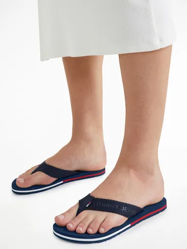 Tommy Jeans dámské tmavě modré žabky EN0EN01816 36