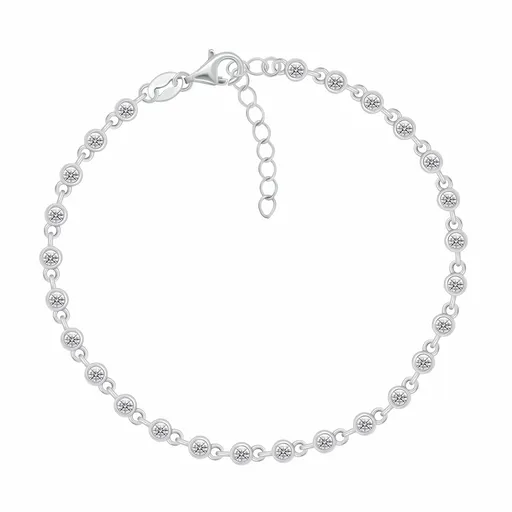 Brilio Silver Třpytivý stříbrný náramek se zirkony BRC16W