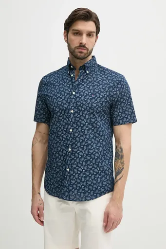 Košile s příměsí lnu Tommy Hilfiger