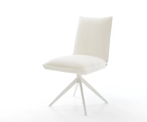 Jídelní židle Lelio-Flex bouclé měkký béžová křížová podnož