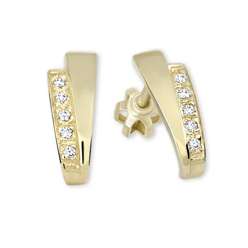 Soliter Náušnice ze žlutého zlata s krystaly 239 001 00575