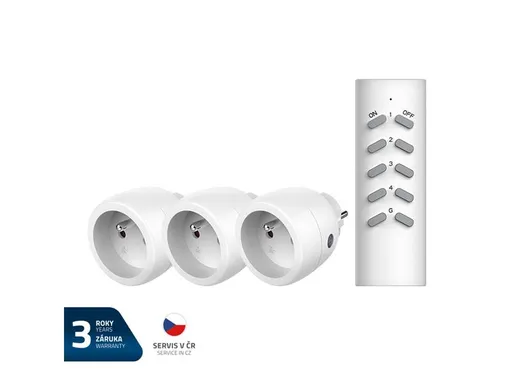 Zásuvka bezdrátová GETI RCS312 3+1