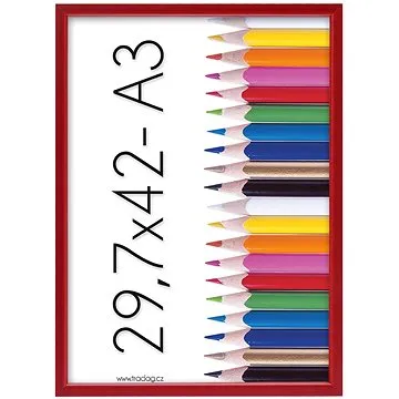 TRADAG Polaris červený 29,7 x 42 /A3/plexi (1512_2942D)