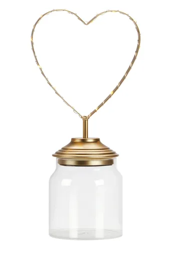 Markslöjd Sweetie zlaté srdce se skleněnou nádobou