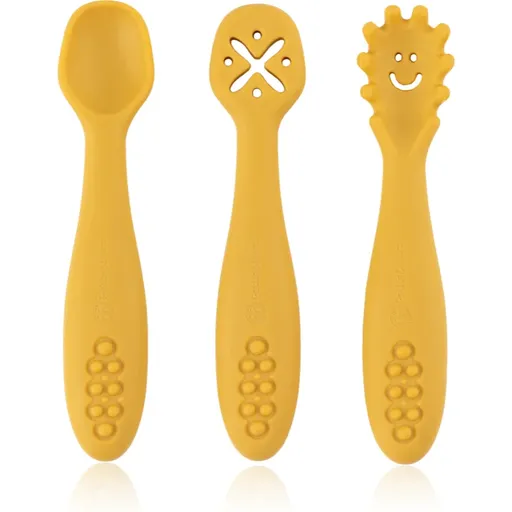 Petite&Mars Take&Match 6m+ lžička pro děti Intense Ochre 3 ks