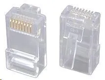 Solarix Konektor RJ45 CAT5E UTP 8p8c nestíněný neskládaný na licnu / 100 ks KRJ45/5