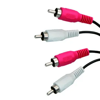 Audio kabel 2x CINCH samec - 2x CINCH samec, 1.5m, černá, Logo blistr