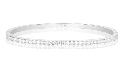 Sif Jakobs Pevný stříbrný náramek se zirkony Ellisse SJ-BG2344-CZ-L