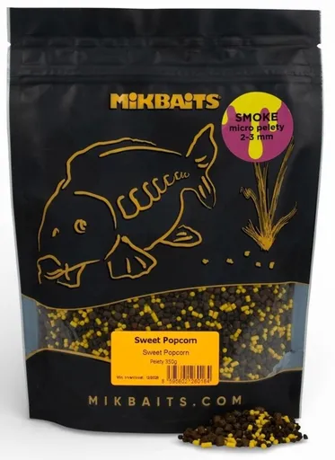 Mikbaits Smoke Micro pelety 2-3mm 350g - Sweet Popcorn,Mikbaits Smoke Micro pelety 2-3mm 350g - Sweet Popcorn