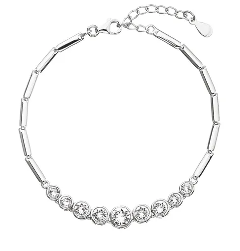 Evolution Group - Pavona Stříbrný náramek s krystaly Swarovski 33111.1