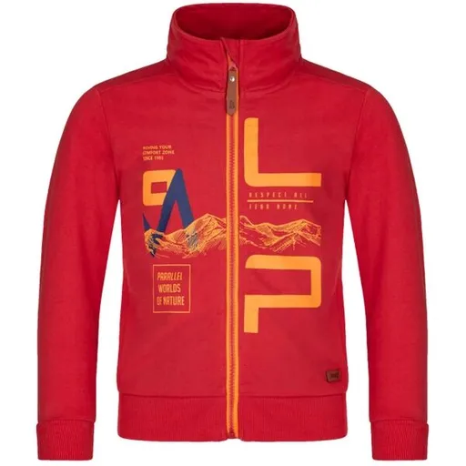 LOAP DORAN Chlapecká mikina, červená, velikost 112-116