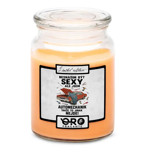 Svíčka Sexy automechanik (Vůně svíčky: Tropické ovoce)