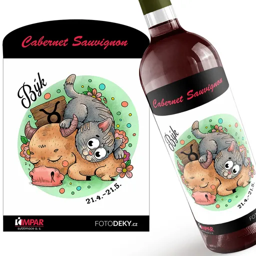 Víno Kočičí znamení – býk (Druh Vína: Červené víno)