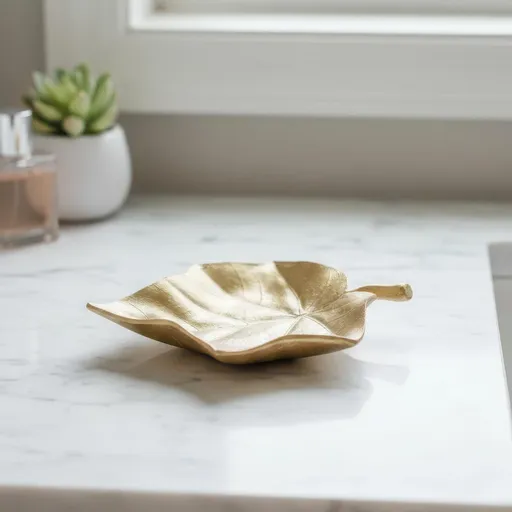 Dekorační miska Zlatý list