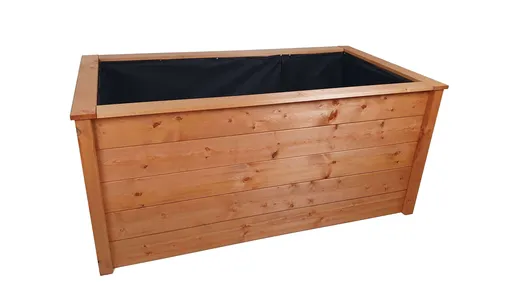 Dřevěný vyvýšený záhon extra bytelný Krušnohorský Nábytek 1B1 156 x 96 x 36 cm smrk přírodní s nátěrem