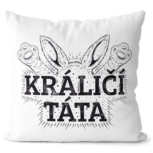 Polštář Králičí táta 2 (Velikost: 55 x 55 cm)