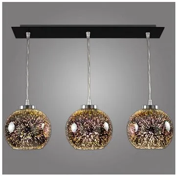 Kemar NP/3/D3 - Lustr na lanku KULE 3D 3xE27/60W/230V (90078)